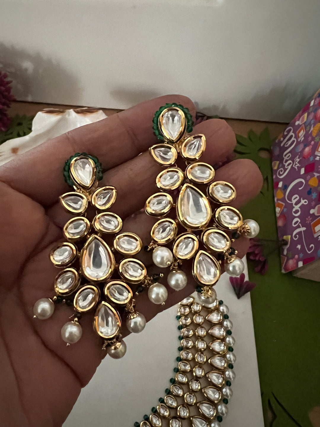 Bikaneri Kundan Necklace with Earrings and Maangtikka