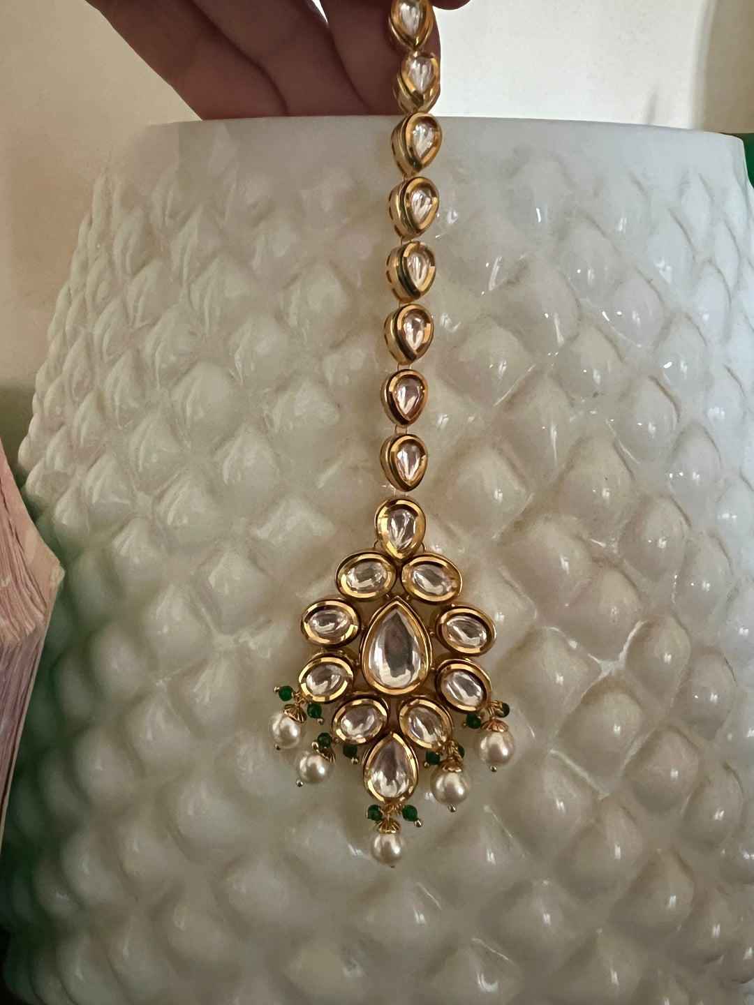 Bikaneri Kundan Necklace with Earrings and Maangtikka