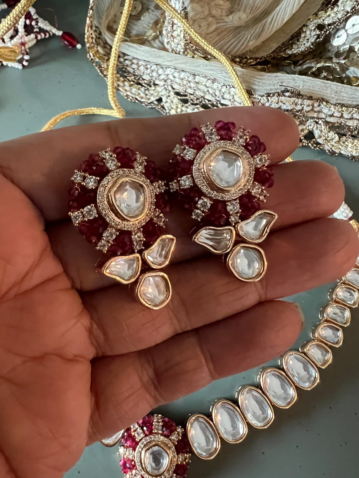 Timeless Kundan Necklace with Statement Earrings