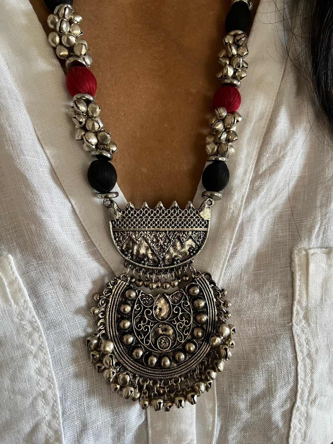 Handcrafted Brass Ghungroo Statement Necklace