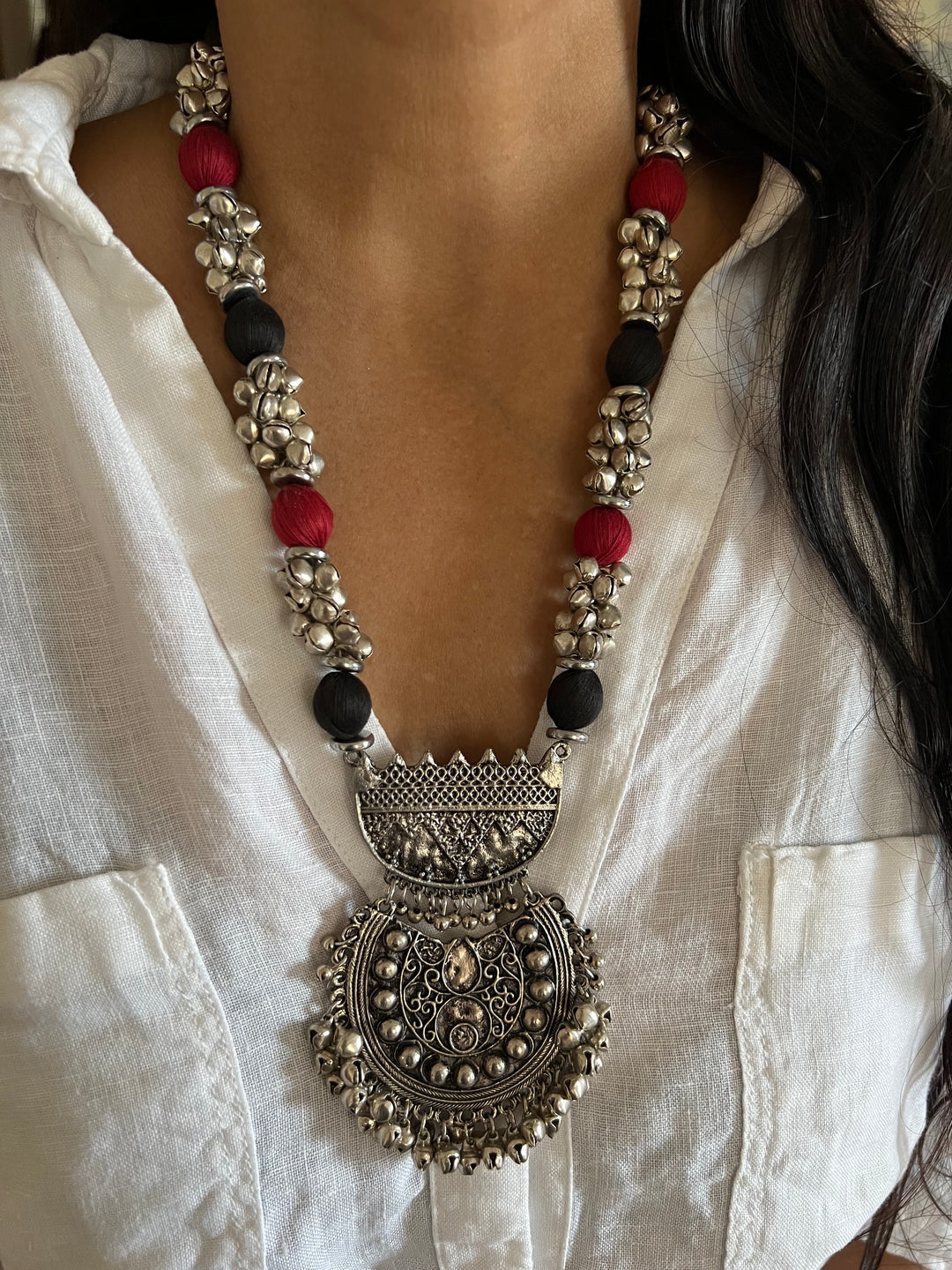 Handcrafted Brass Ghungroo Statement Necklace