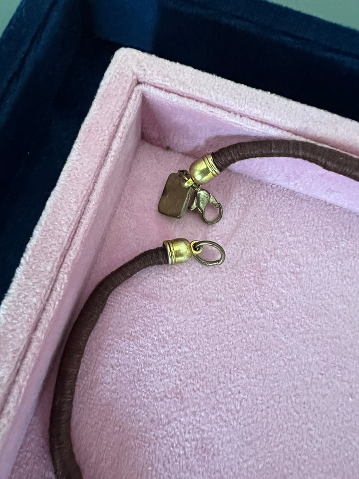 Artisanal Brass and Stone Statement Necklace