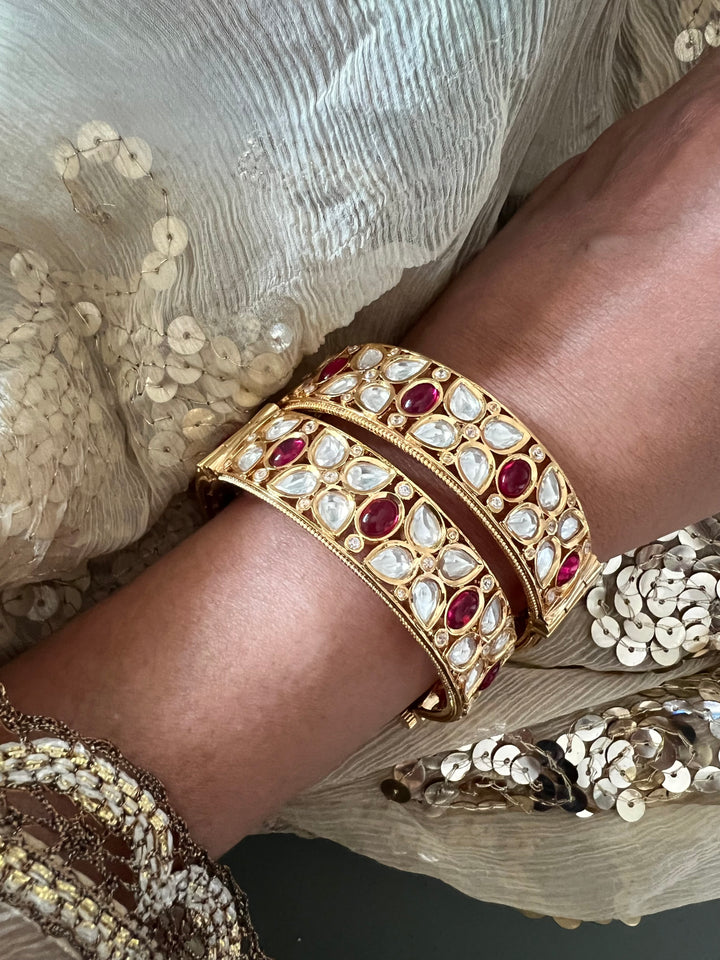 Bridal Kundan Bangles- Set of Two (2)