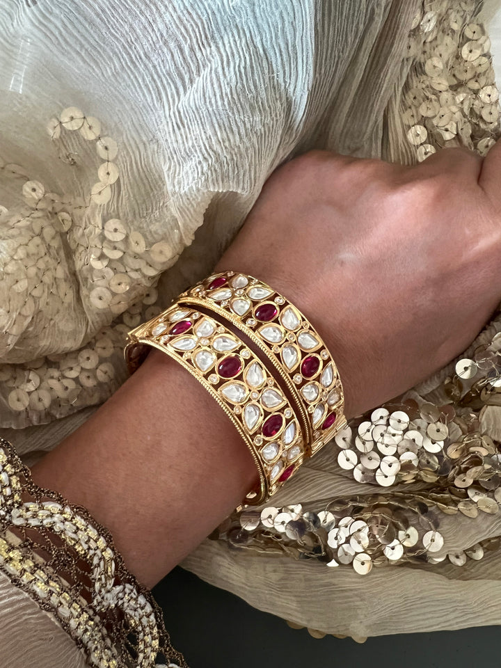 Bridal Kundan Bangles- Set of Two (2)