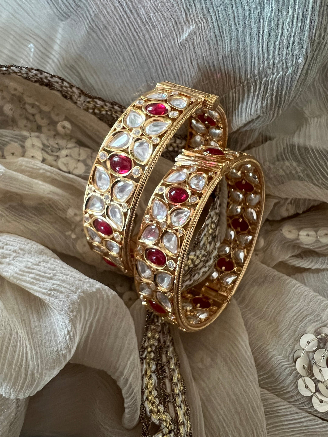 Bridal Kundan Bangles- Set of Two (2)