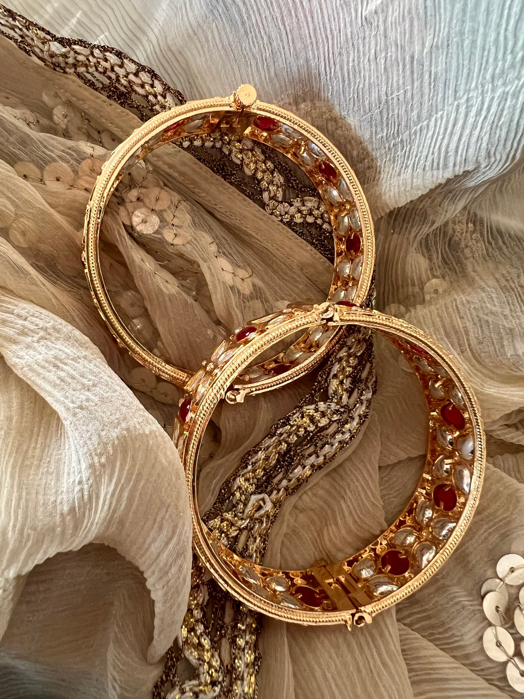 Bridal Kundan Bangles- Set of Two (2)