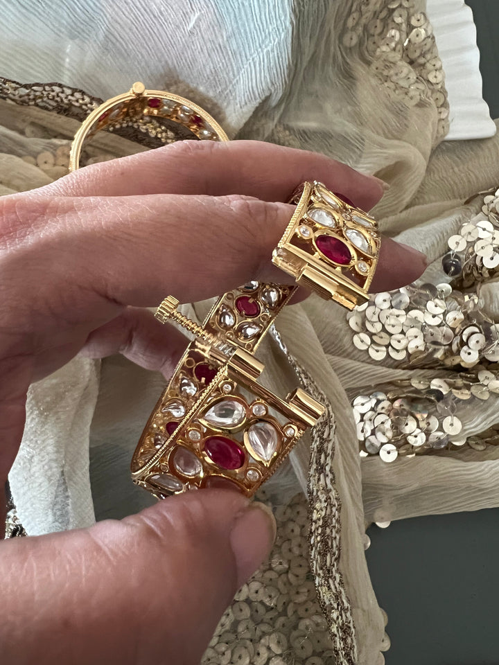 Bridal Kundan Bangles- Set of Two (2)