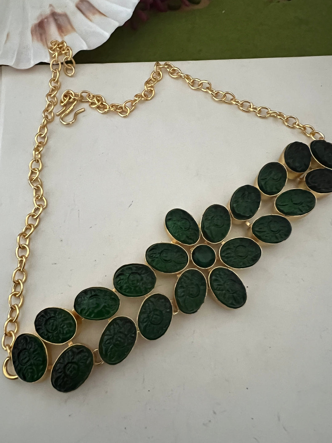 Chrome Diopside Choker and Studs