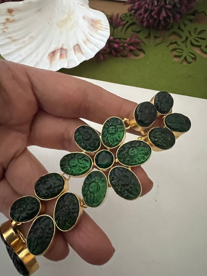 Chrome Diopside Choker and Studs