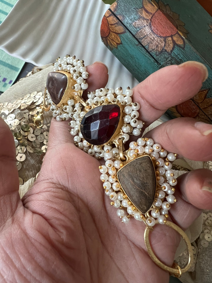 Pearl Clustered Gemstones Bracelet