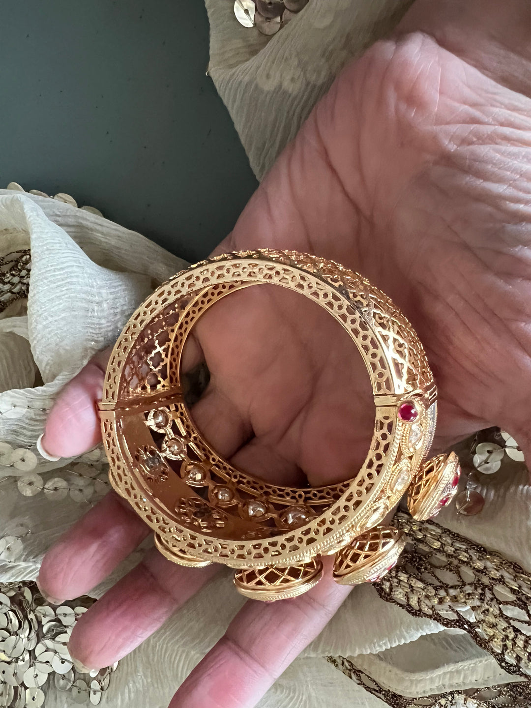 Statement Wedding Kundan Cuff