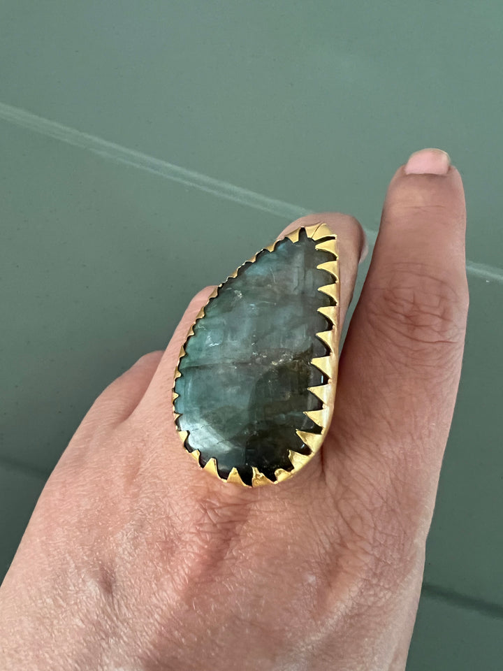 Natural Labradorite Ring