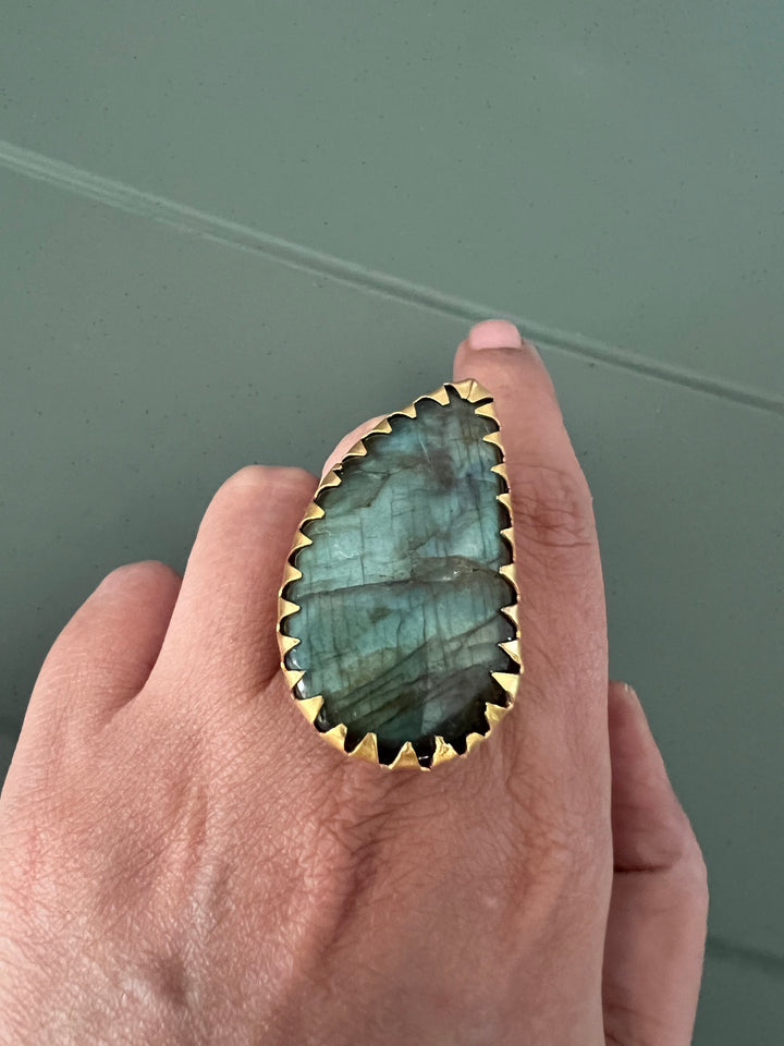 Natural Labradorite Ring