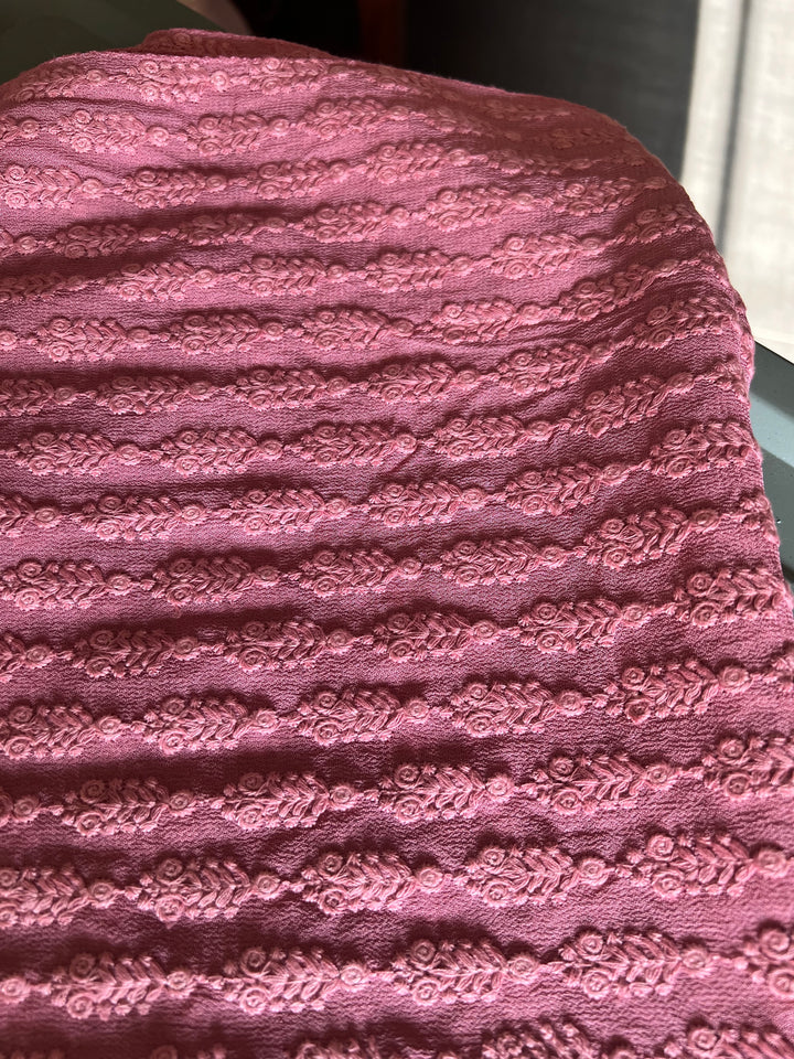 Shivka Embroidered Stole/ Lucknowi Stole