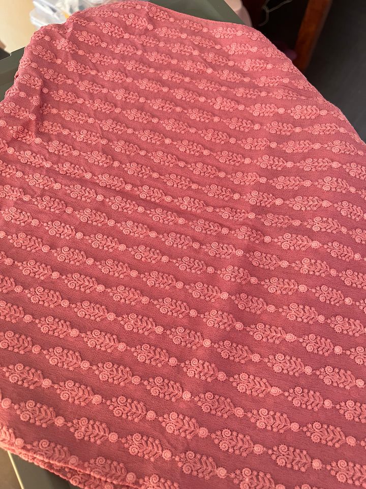 Shivka Embroidered Stole/ Lucknowi Stole