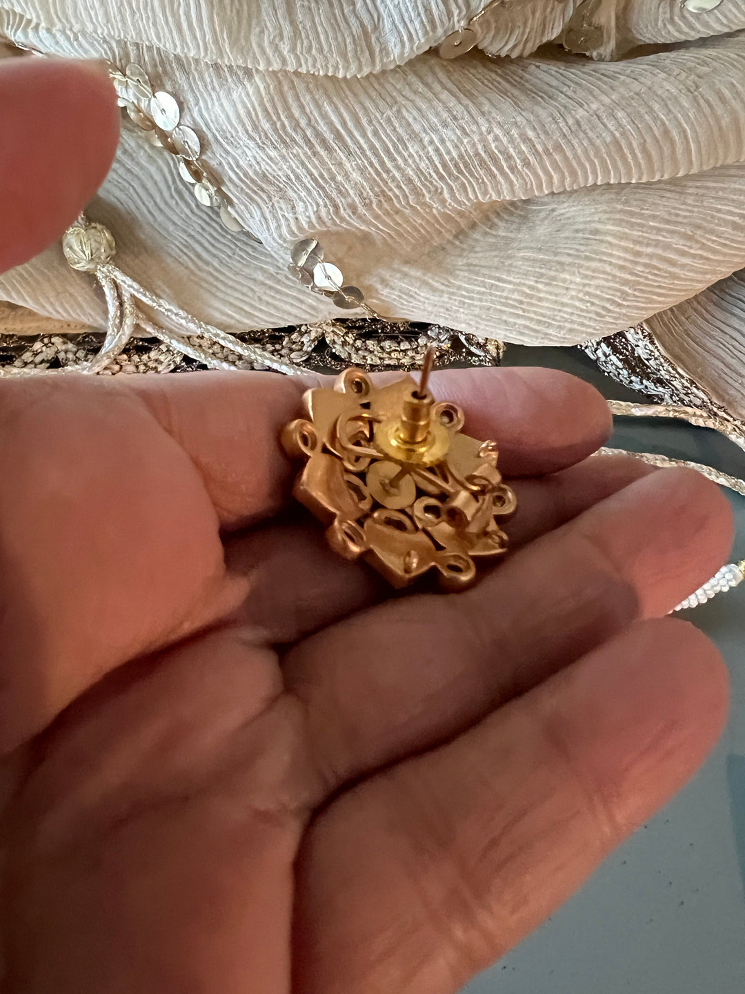 Navratna Pearls Choker with Statement Studs