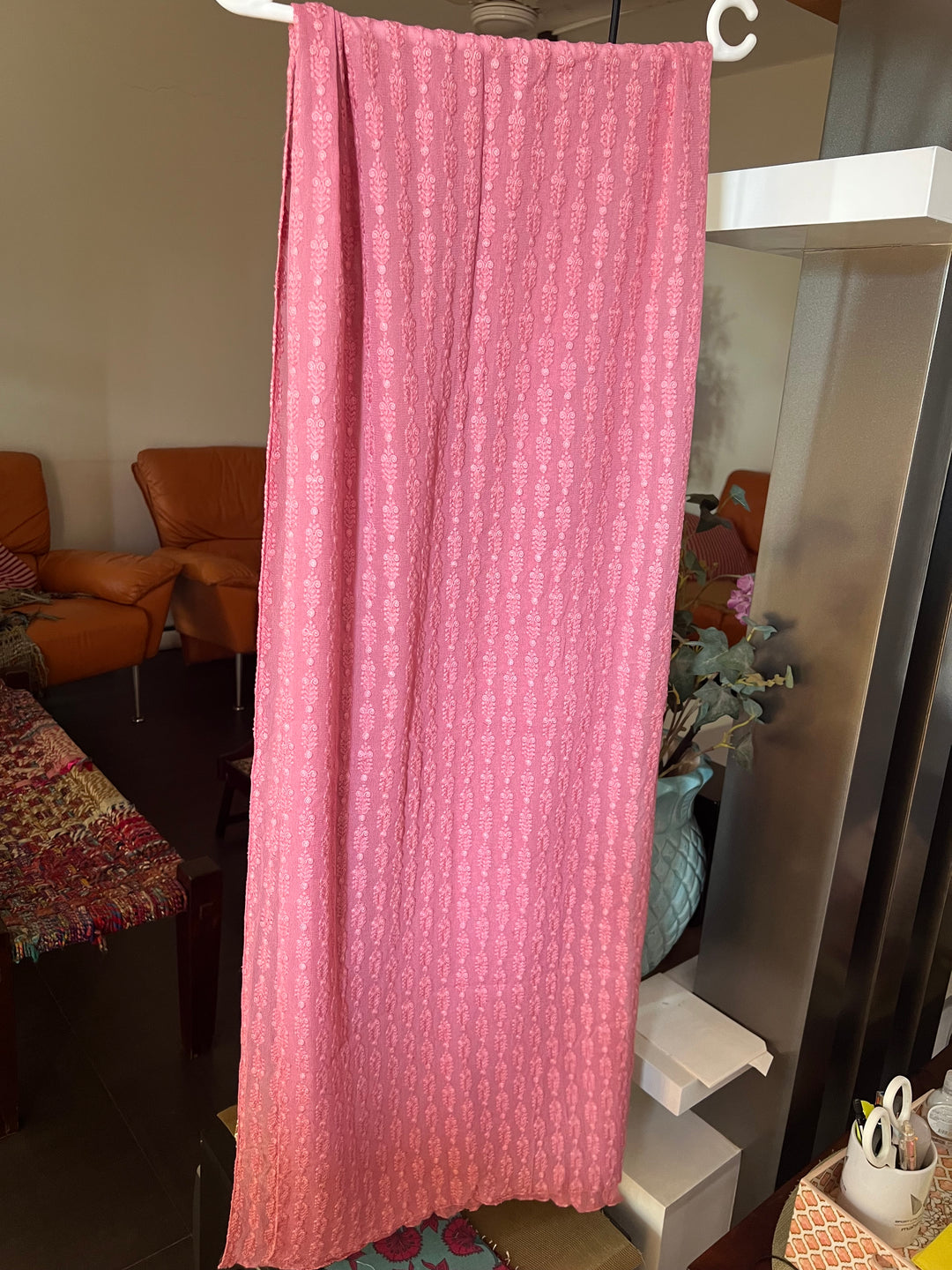 Shivka Embroidered Stole/ Lucknowi Stole