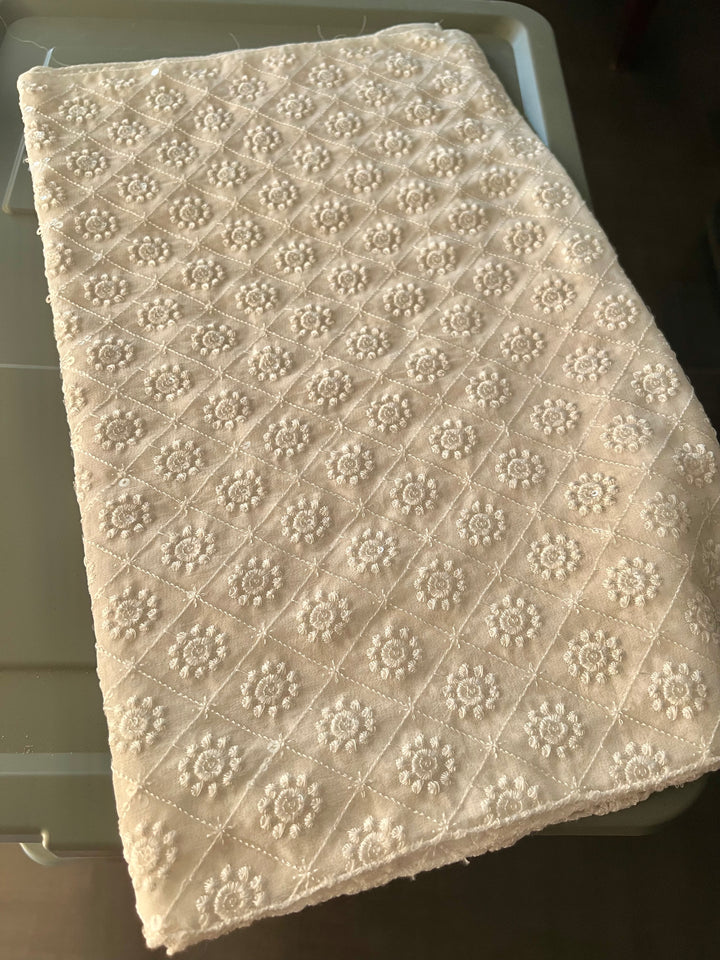 Shivka Georgette Stole/ Lucknowi Georgette Stole