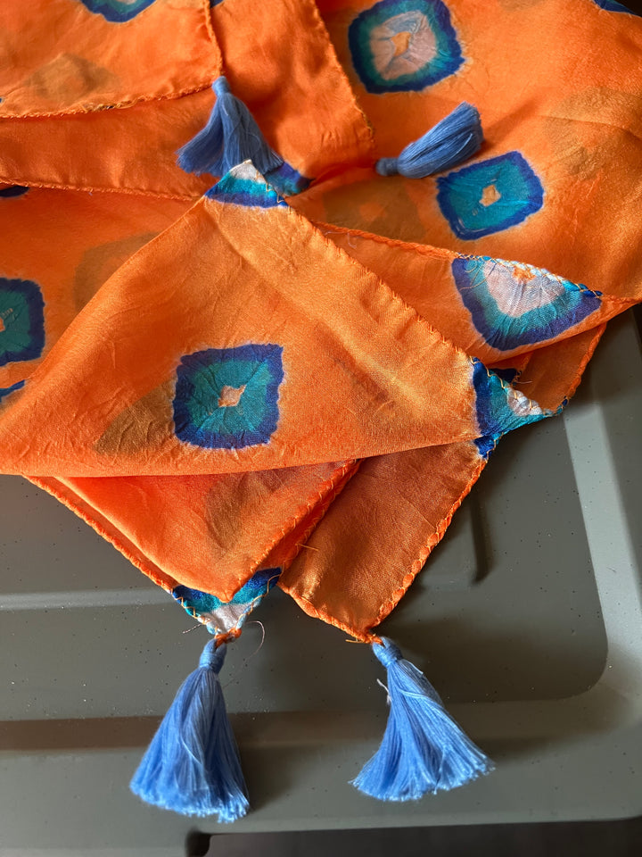 Handmade Silk Bandhej Print Stole
