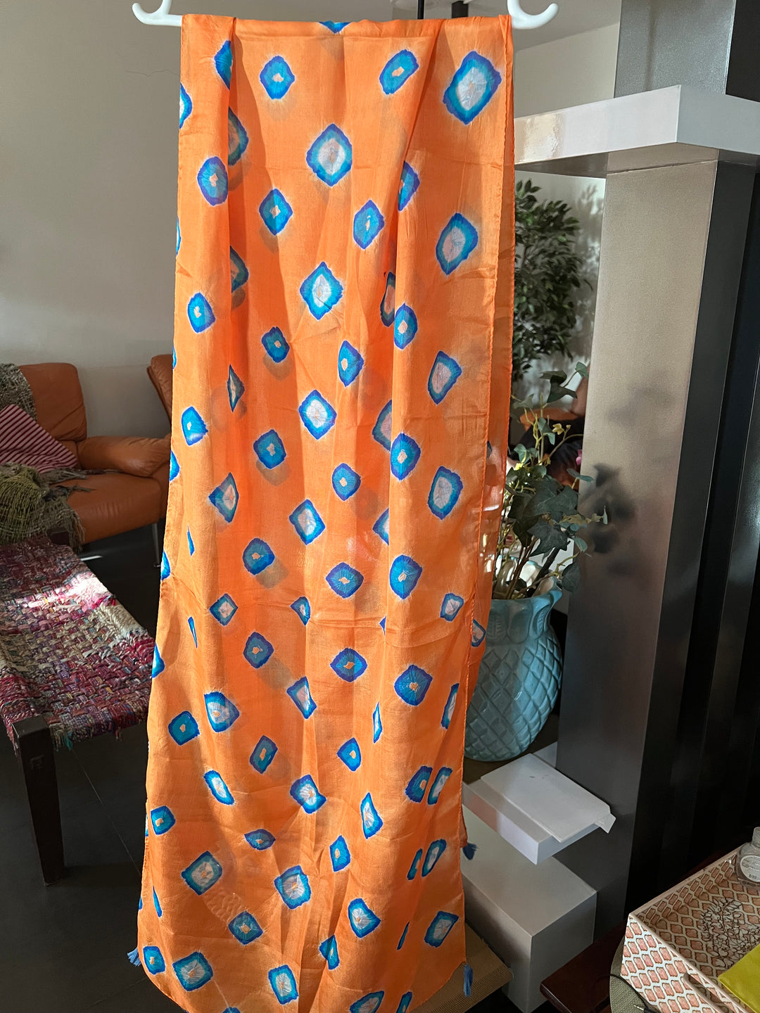 Handmade Silk Bandhej Print Stole