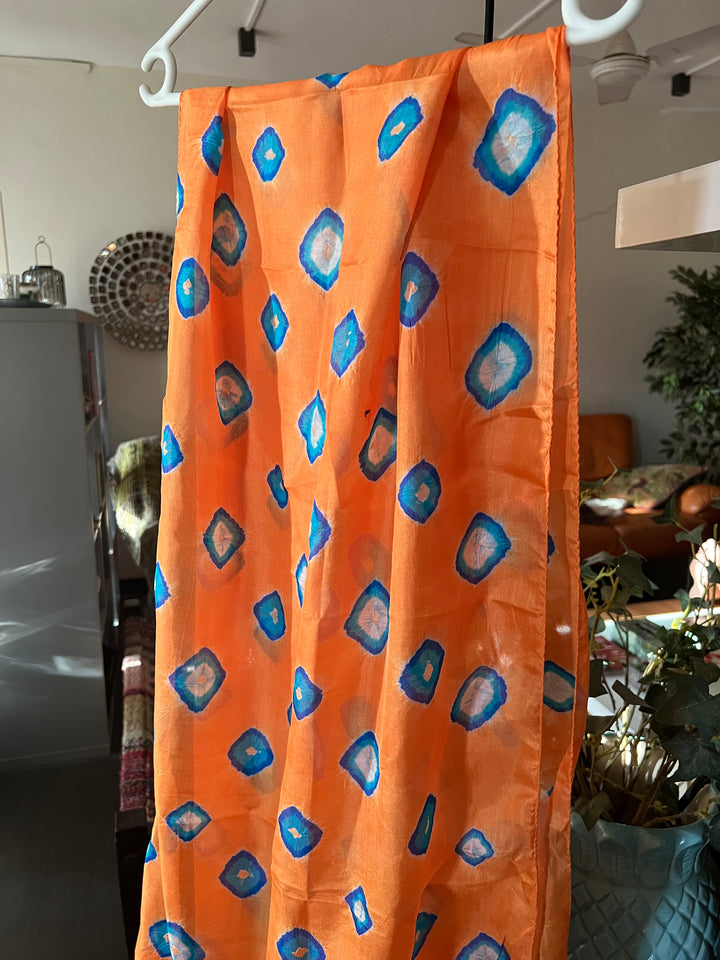 Handmade Silk Bandhej Print Stole