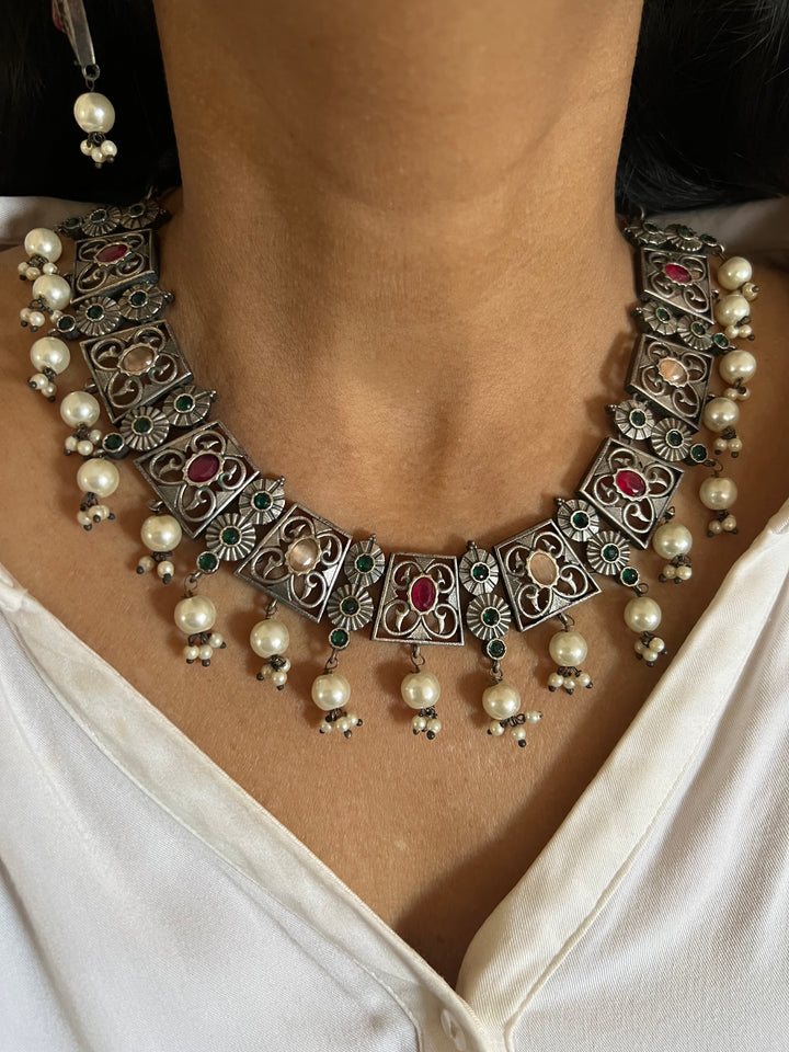 Vintage Necklace Stud Earrings