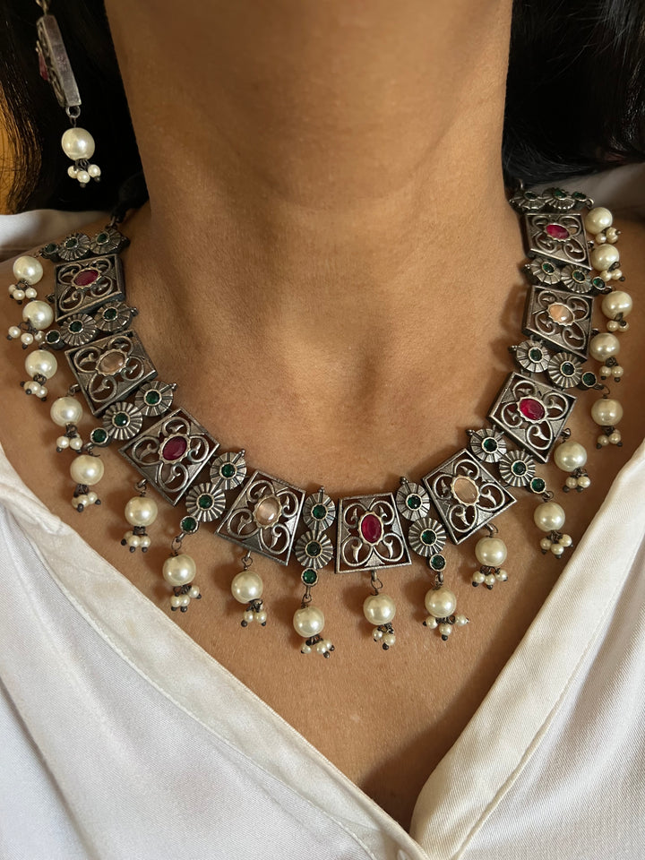 Vintage Necklace Stud Earrings