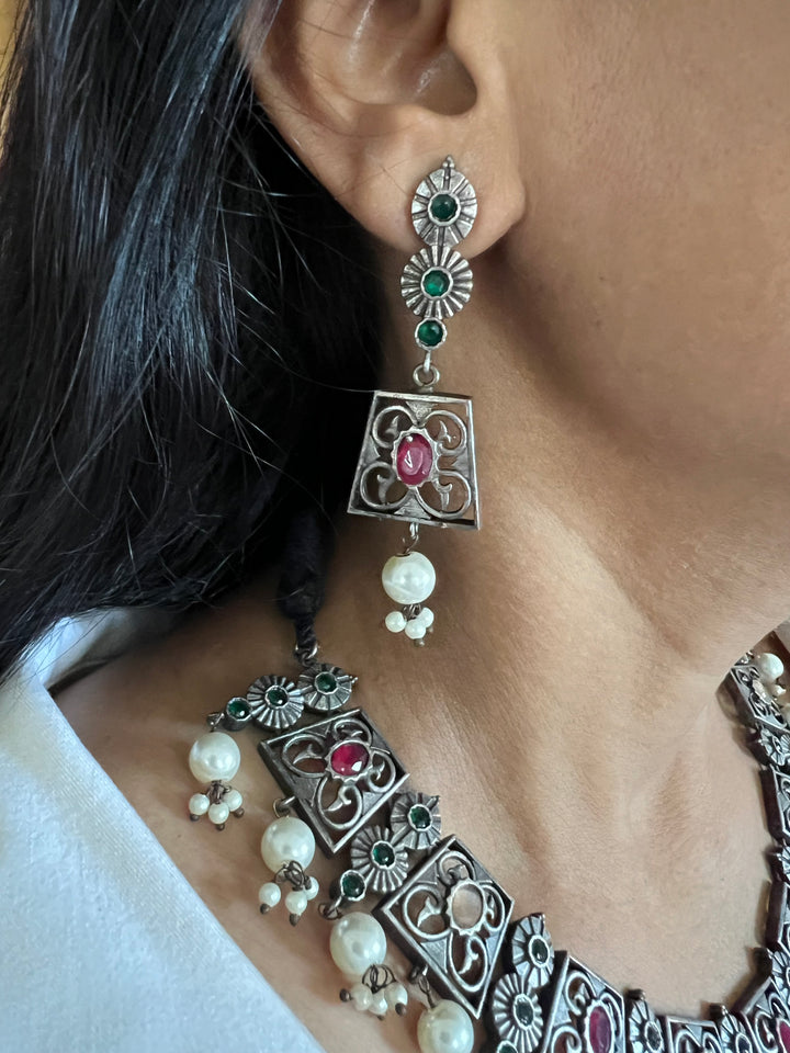 Vintage Necklace Stud Earrings