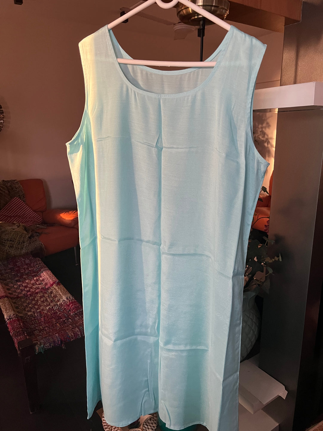 Elegant Chinon Crepe Kaftaan Dress for Resortwear