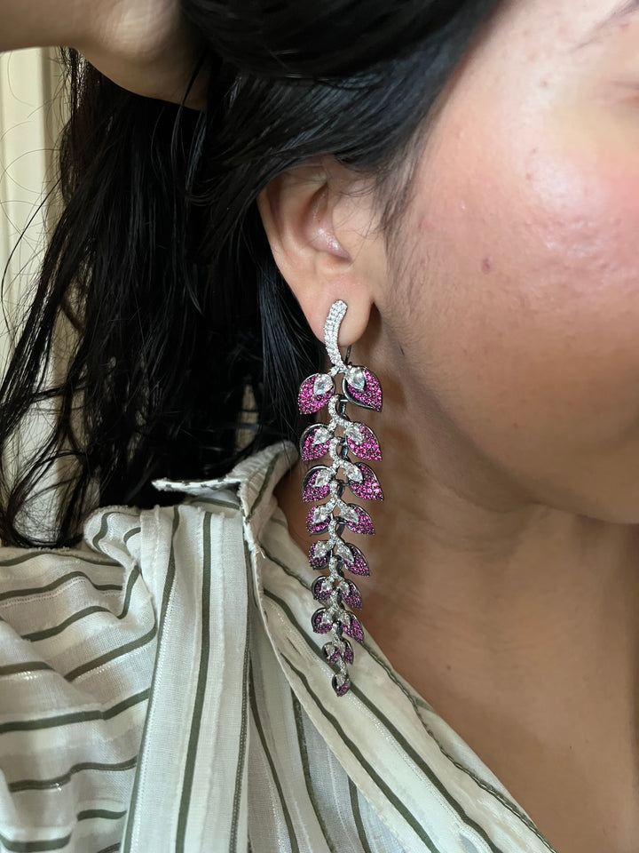 Elegant Designer Earrings | Brass & Stone Embellishments