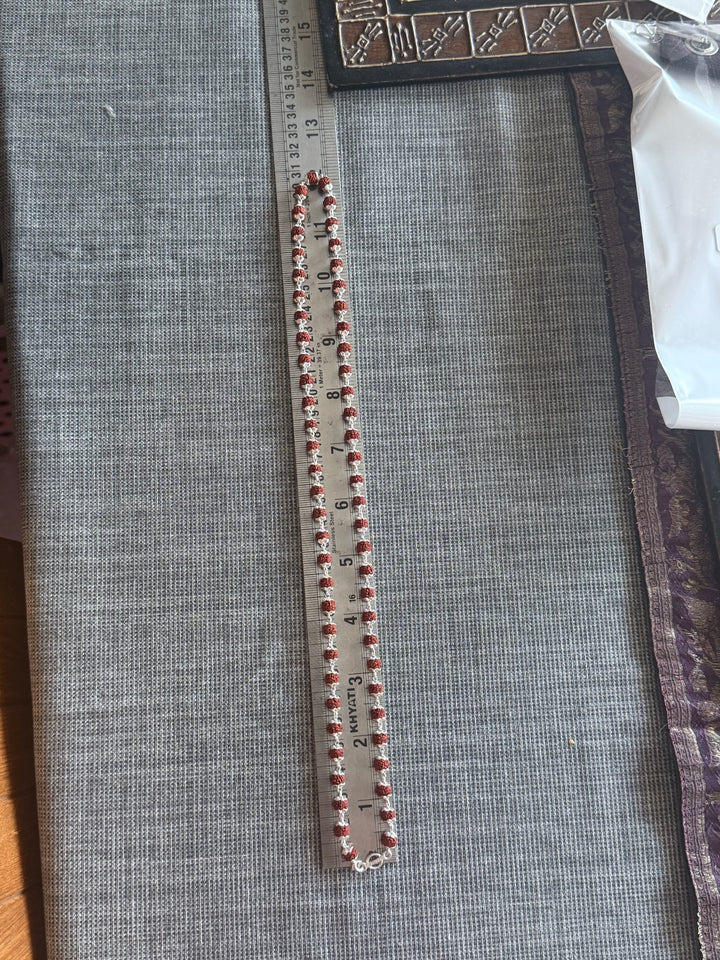 Handmade 925 Silver Necklace with Real Rudraksh | Premium Quality Spiritual Necklace by SHIVKA