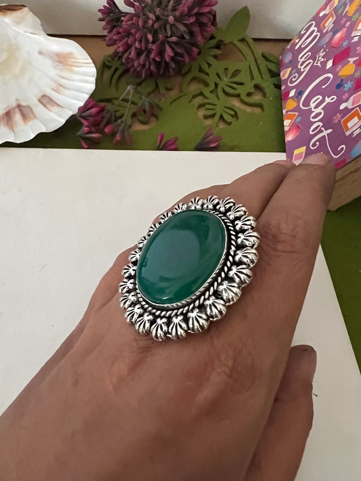 Statement Natural Gemstone Ring