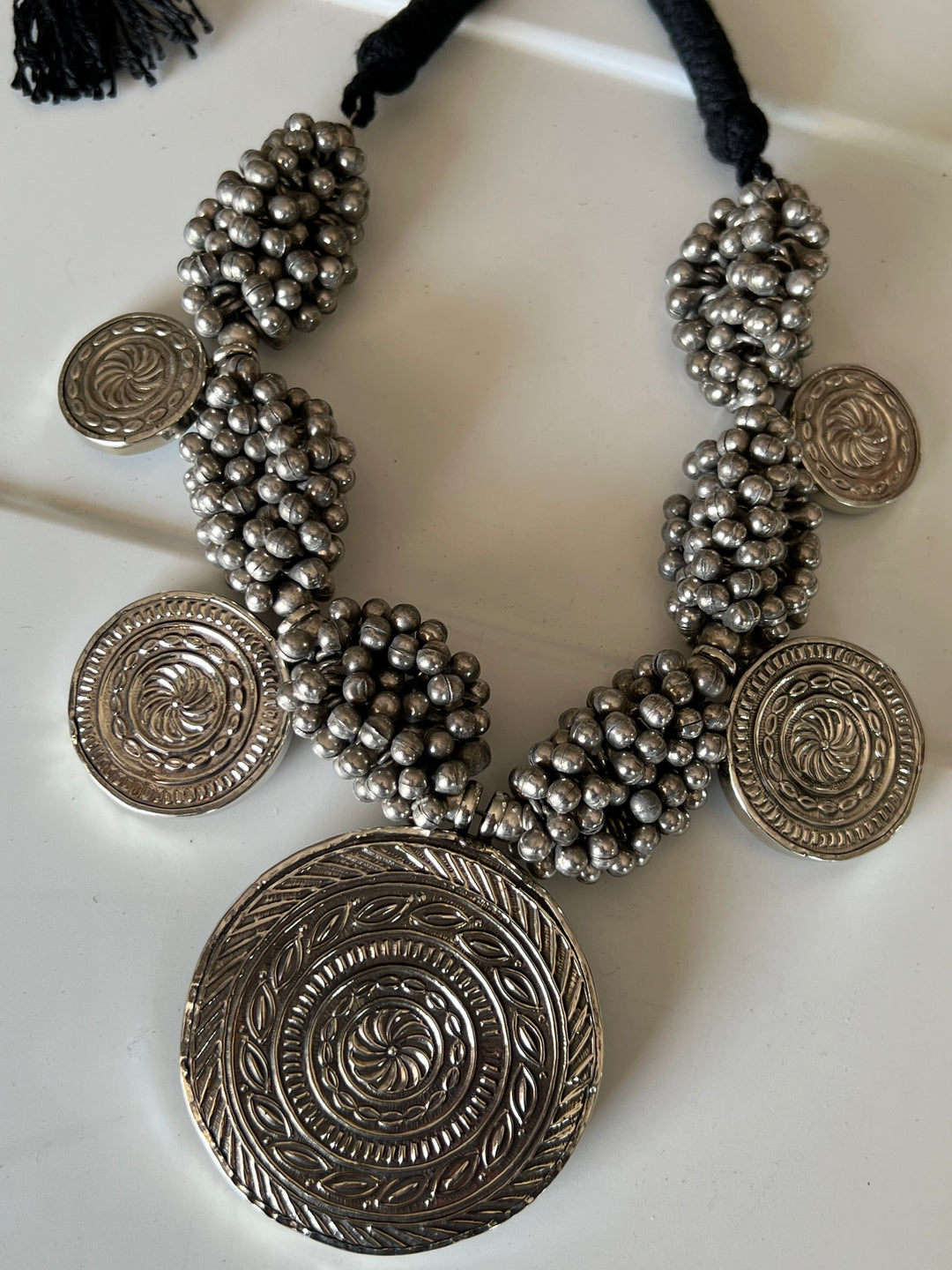 Exquisite Hand painted Ghungroo Pendant Necklace - Elevate Your Elegance