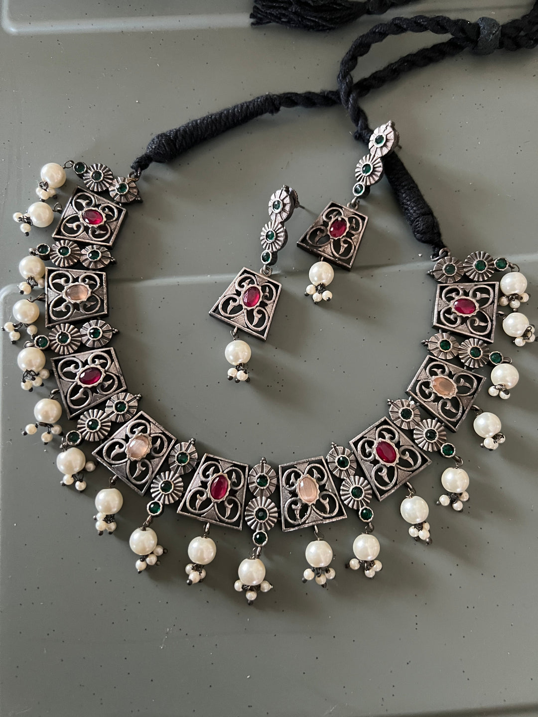 Vintage Necklace Stud Earrings