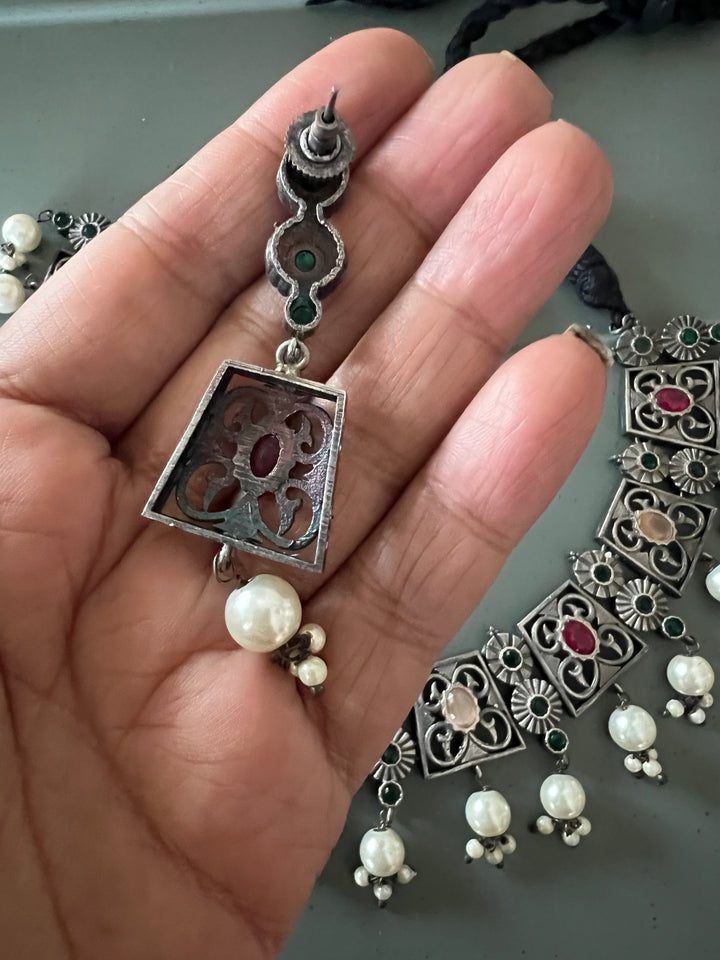 Vintage Necklace Stud Earrings