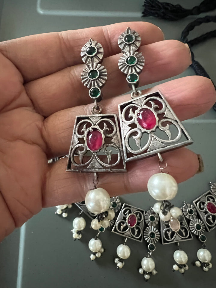 Vintage Necklace Stud Earrings