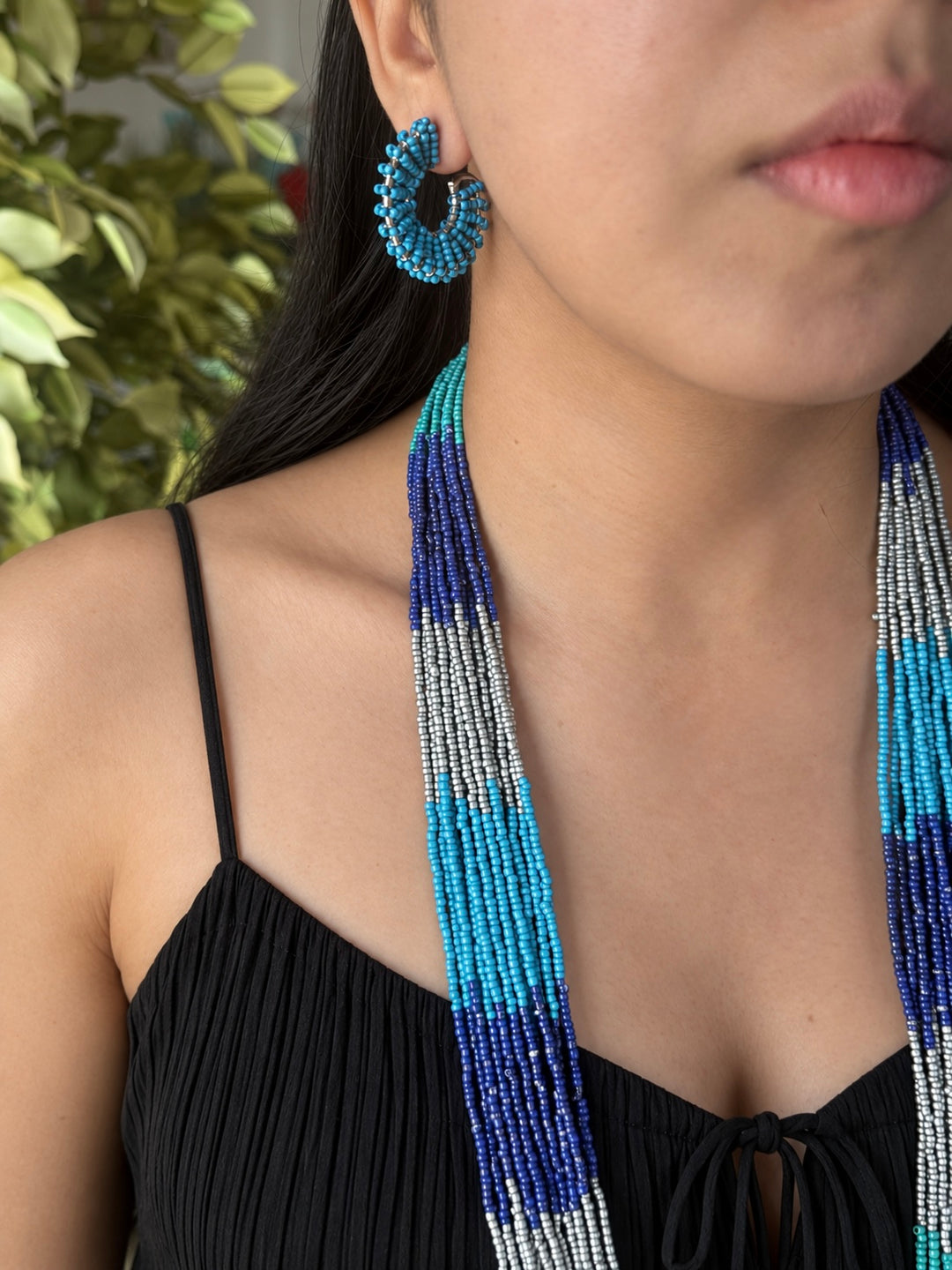 Bahamas Blue Multilayer Bead Necklace Set