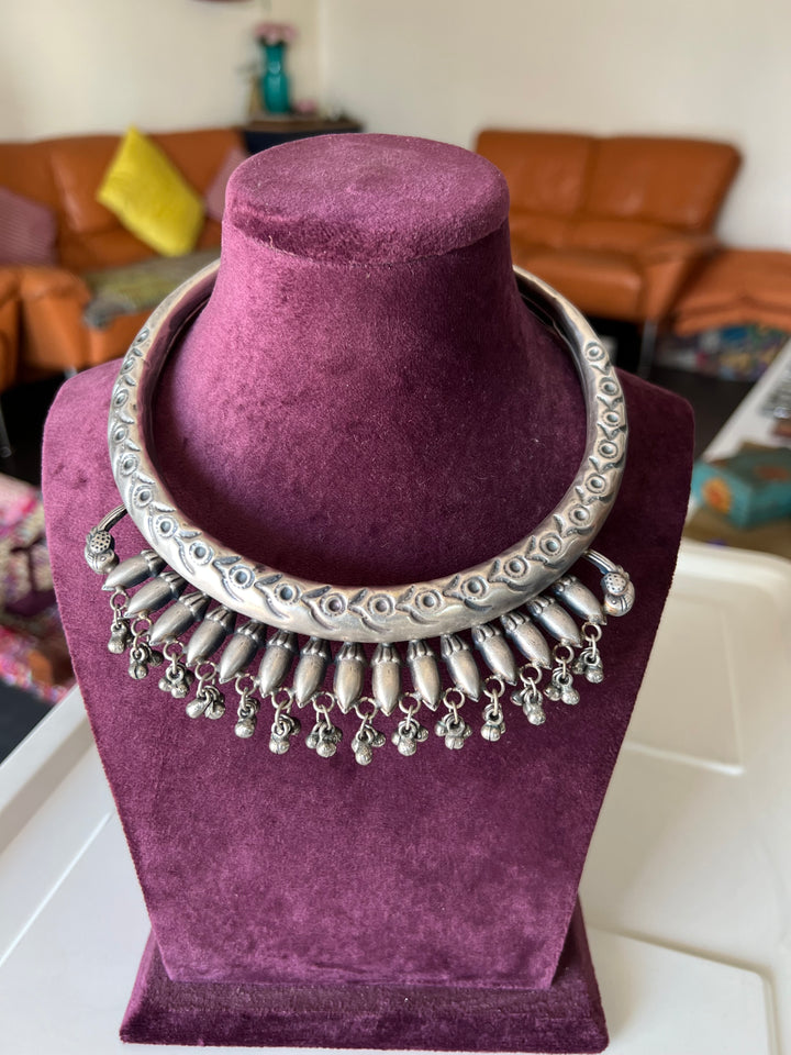 Antique Brass Hasli Necklace - A Timeless Masterpiece