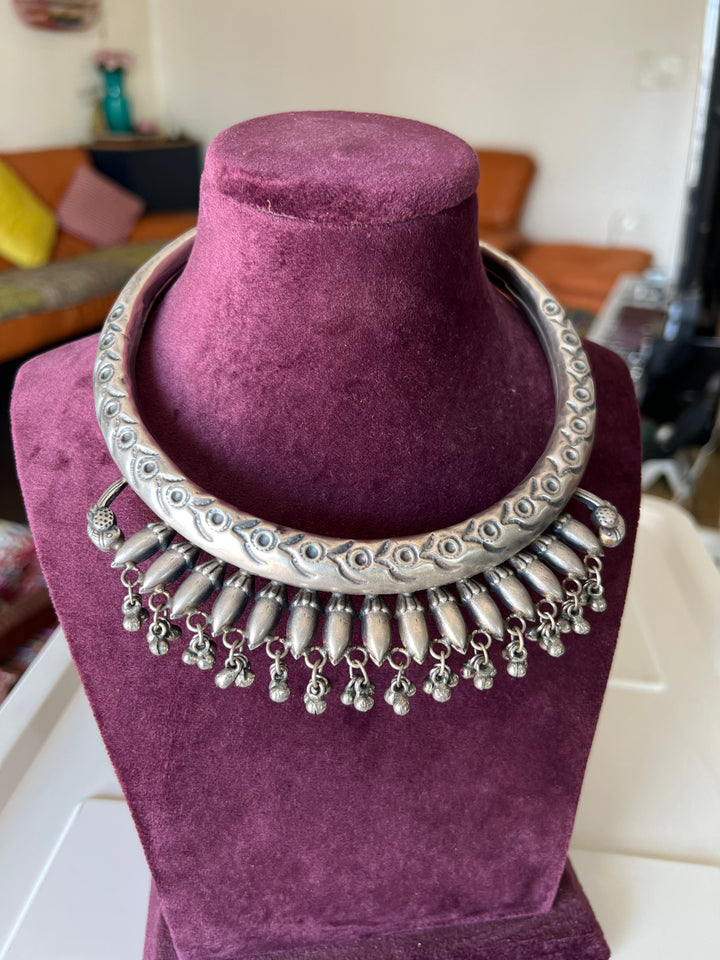 Antique Brass Hasli Necklace - A Timeless Masterpiece