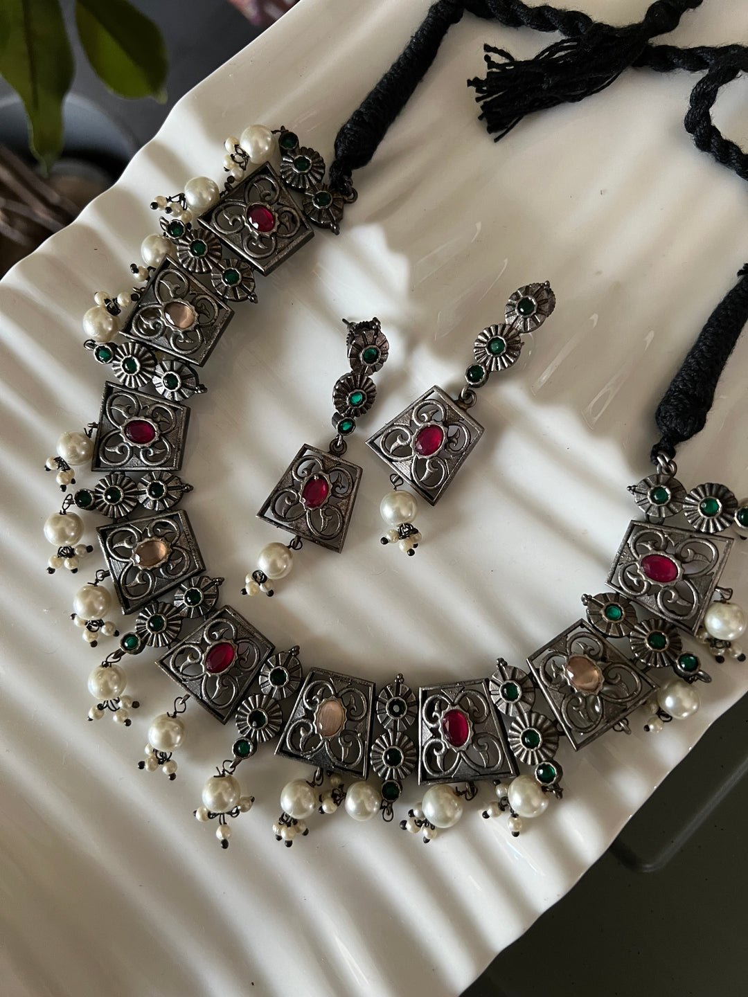 Vintage Necklace Stud Earrings