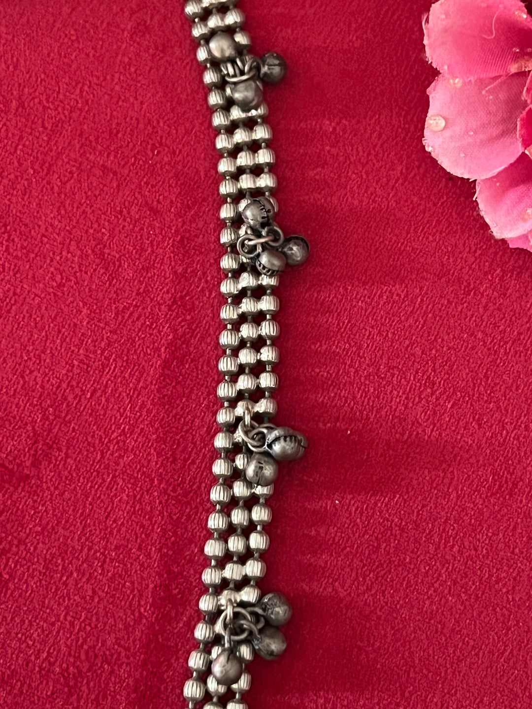 Vintage Fusion Brass Necklace with Ghungroos - Festive Elegance