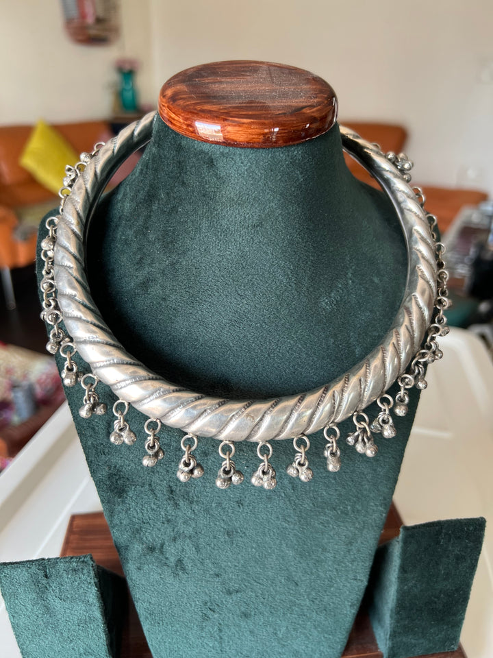 Antique Brass Hasli Necklace - A Timeless Masterpiece