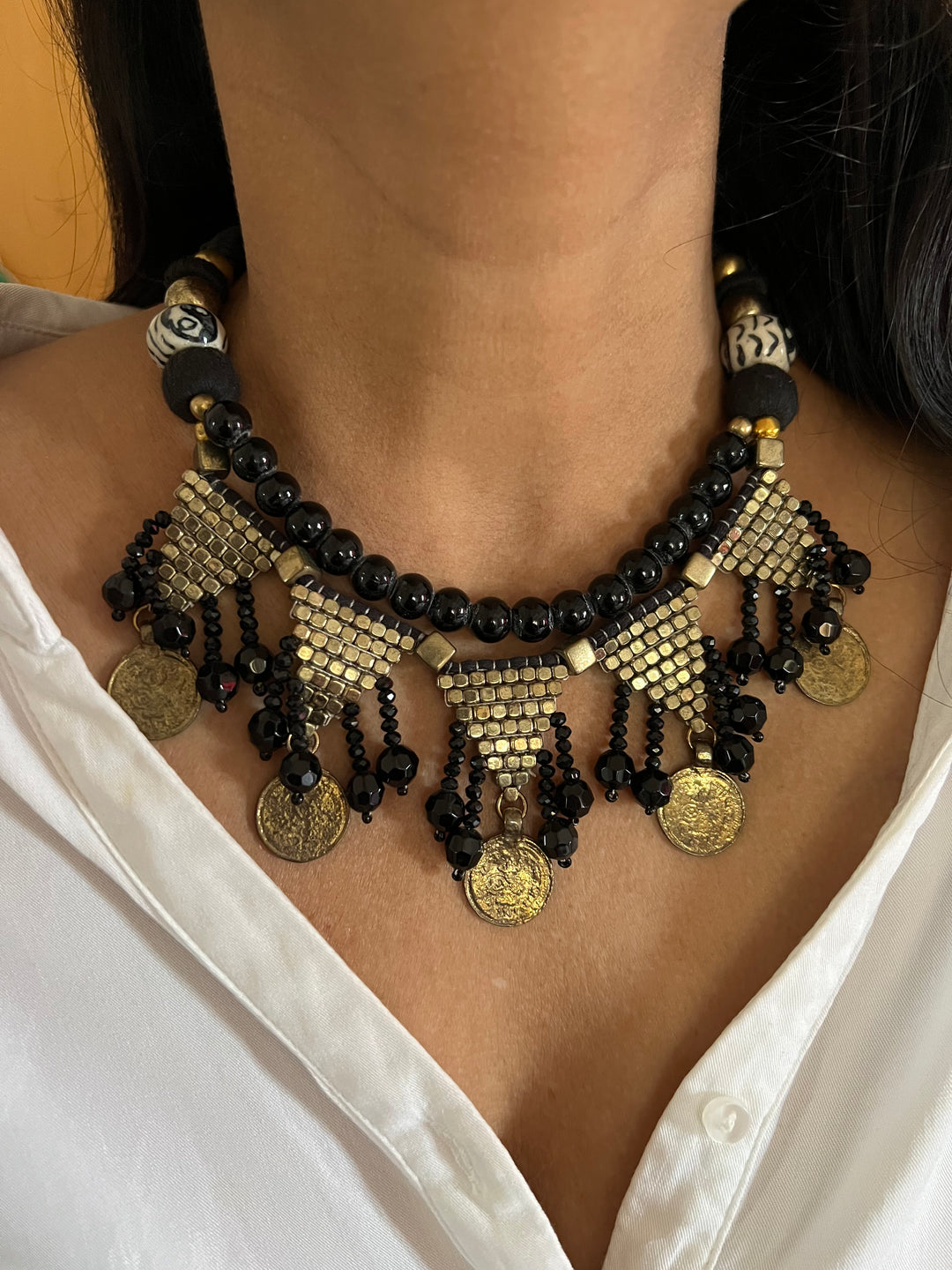 Antique Tribal Coin Necklace