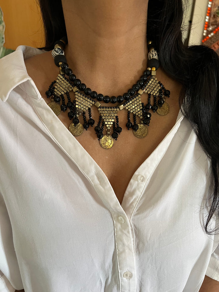 Antique Tribal Coin Necklace