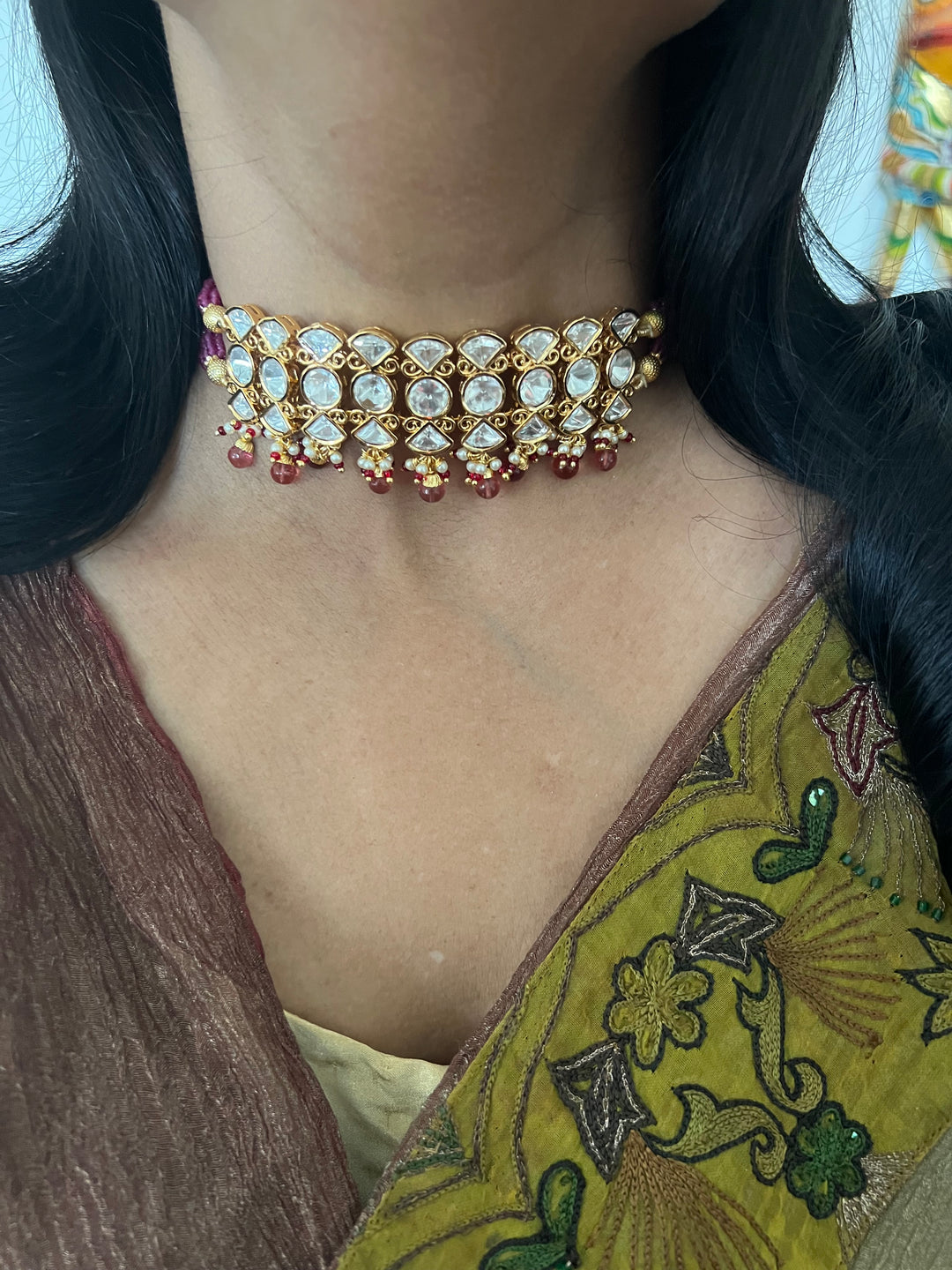 Scintillating Kundan Choker with Earrings