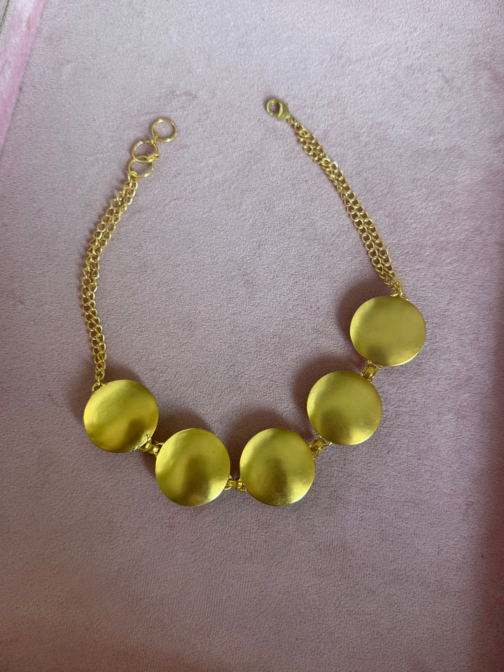 Tiger’s Eye Pod Gold-Tone Choker Necklace