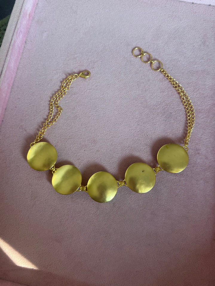 Labradorite Pod Gold-Tone Choker Necklace