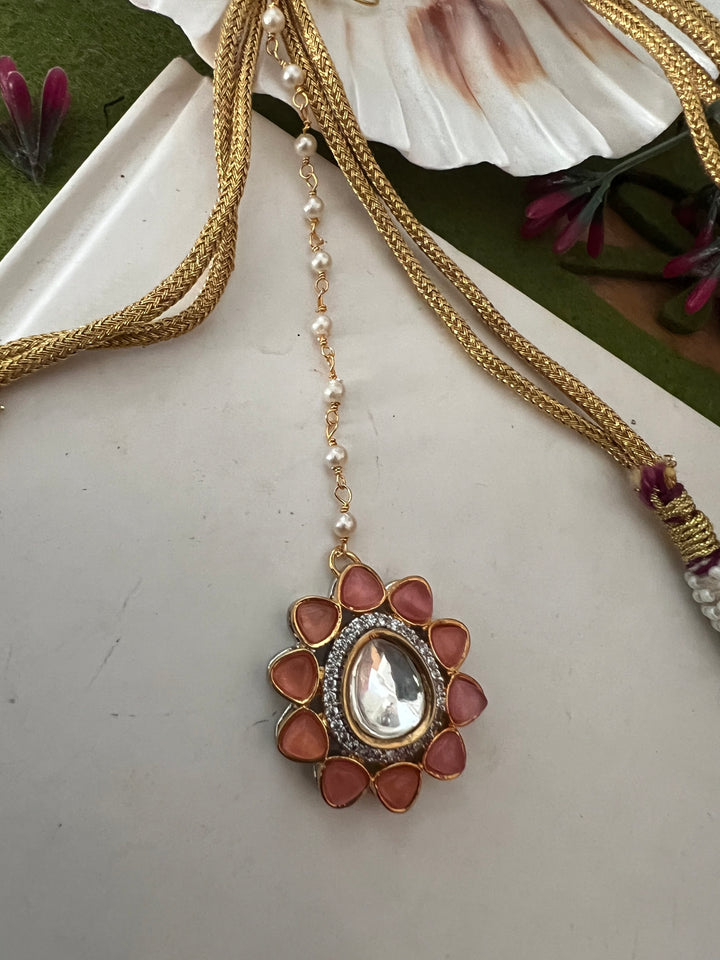 Victorian Necklace with Earrings and Mang tikka / Indian Jewlery