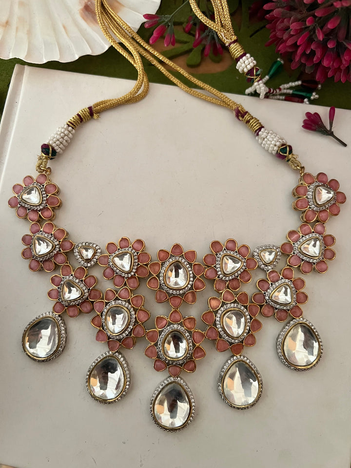 Victorian Necklace with Earrings and Mang tikka / Indian Jewlery
