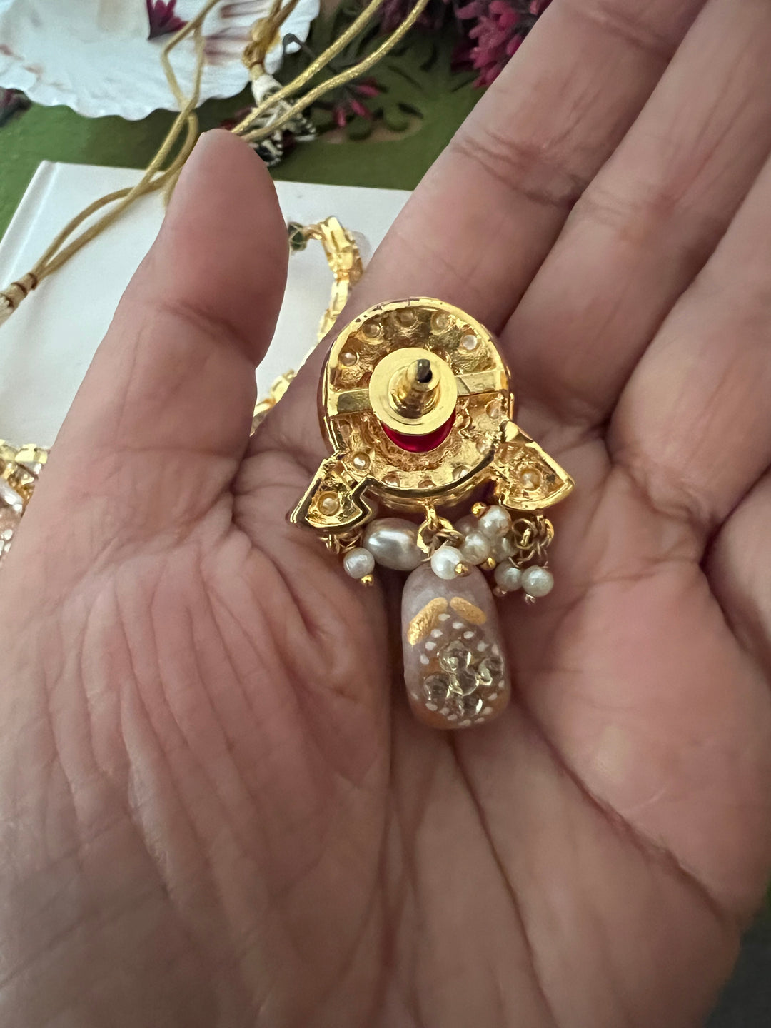 Scintillating Navratna Maharani Choker with Earrings